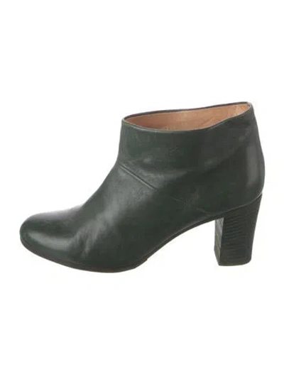 Pre-owned Maison Margiela Leather Boots In Green