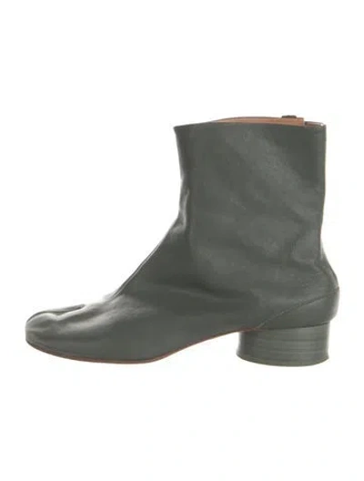 Pre-owned Maison Margiela Leather Boots In Green