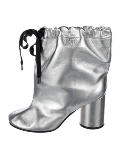 Pre-owned Maison Margiela Leather Boots In Metallic/silver