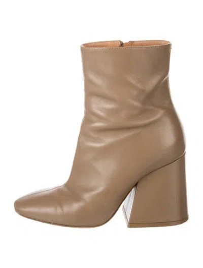 Pre-owned Maison Margiela Leather Boots In Neutral