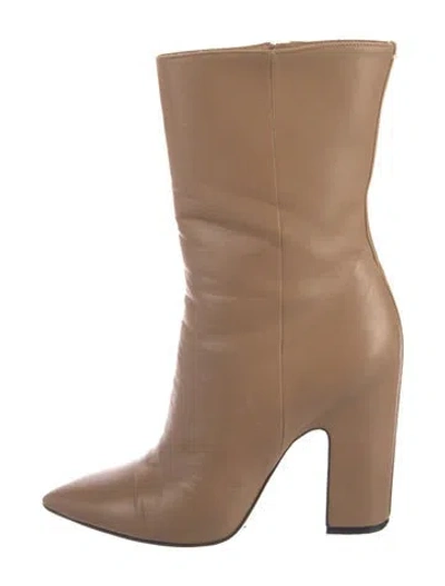 Pre-owned Maison Margiela Leather Boots In Neutral