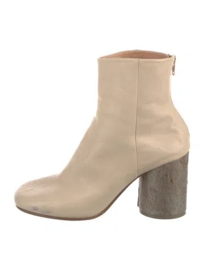 Pre-owned Maison Margiela Leather Boots In Neutral
