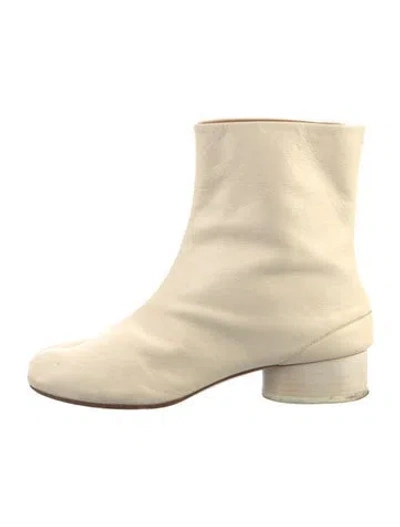 Pre-owned Maison Margiela Leather Boots In Neutral