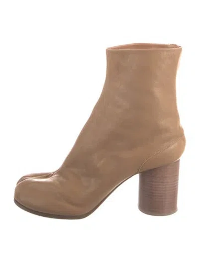 Pre-owned Maison Margiela Leather Boots In Neutrals