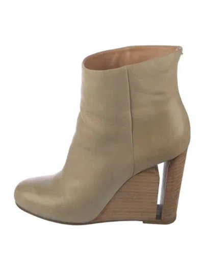 Pre-owned Maison Margiela Leather Boots In Neutrals