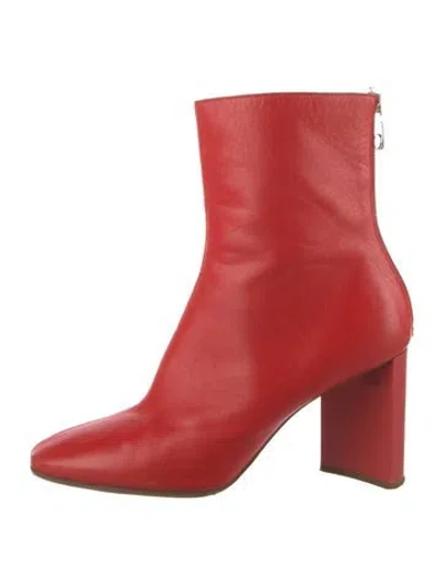 Pre-owned Maison Margiela Leather Boots In Red