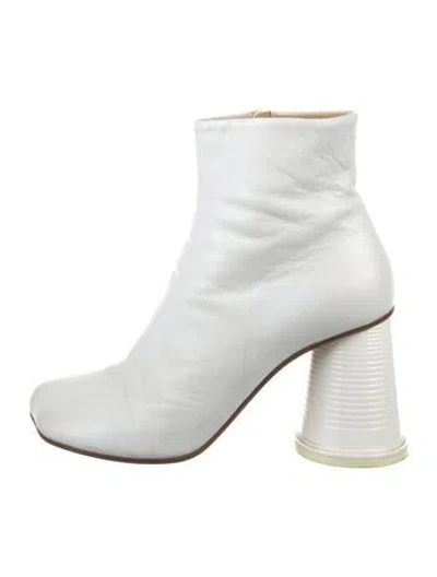 Pre-owned Maison Margiela Leather Boots In White