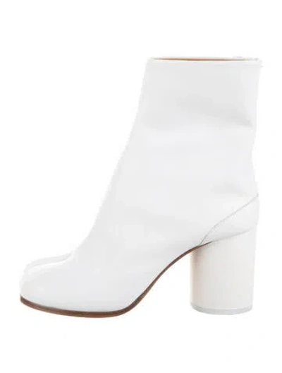 Pre-owned Maison Margiela Leather Boots In White