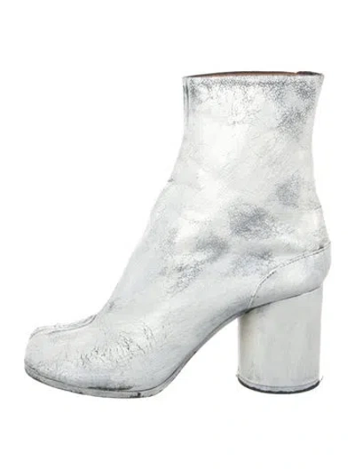 Pre-owned Maison Margiela Leather Boots In White