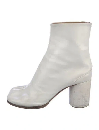 Pre-owned Maison Margiela Leather Boots In White