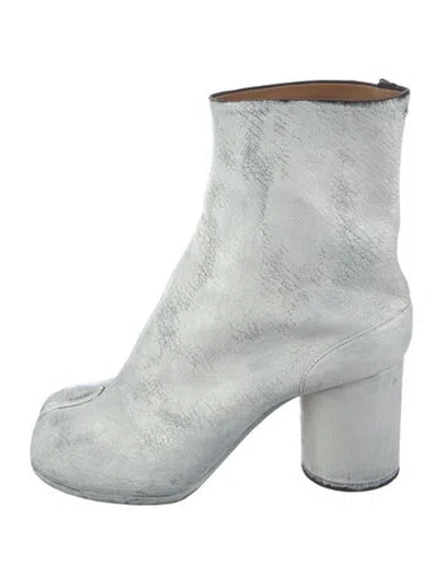 Pre-owned Maison Margiela Leather Boots In White
