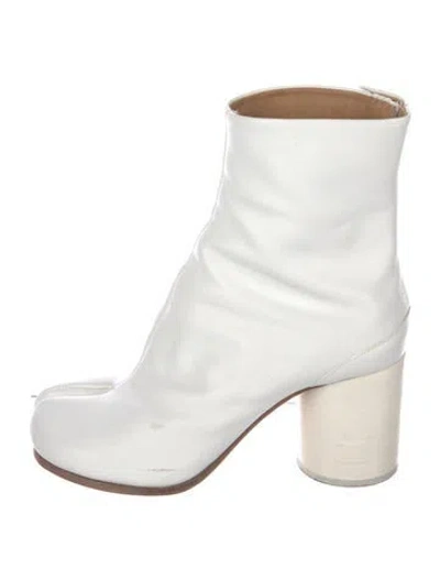 Pre-owned Maison Margiela Leather Boots In White