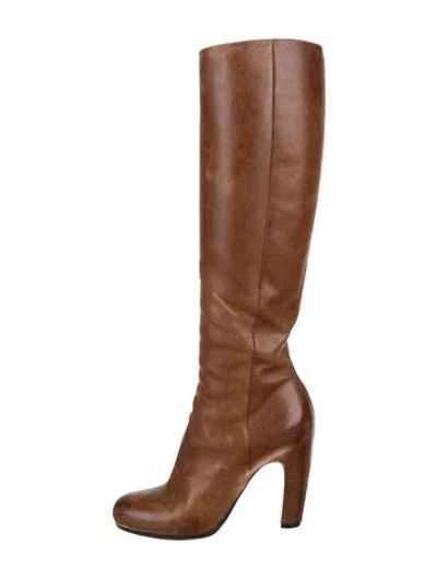 Pre-owned Maison Margiela Leather Boots In Yellow