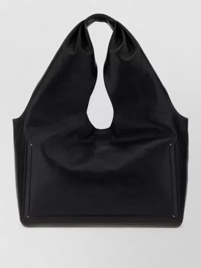 Maison Margiela Leather Box Xl Tote Bag Handle Design In Black