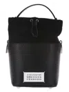 Maison Margiela Leather Bucket Bag With Drawstring Closure