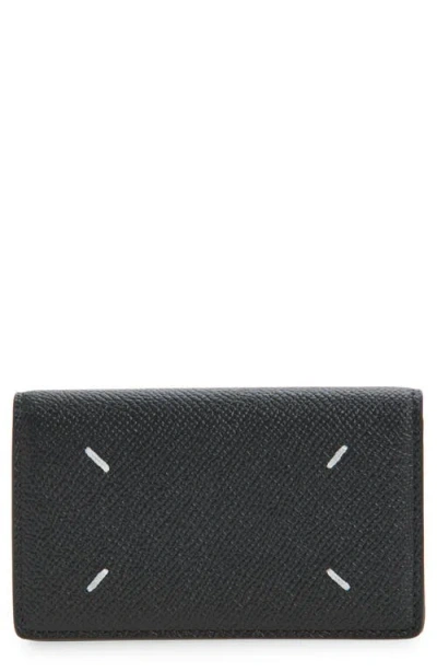 Maison Margiela Leather Card Case In Black