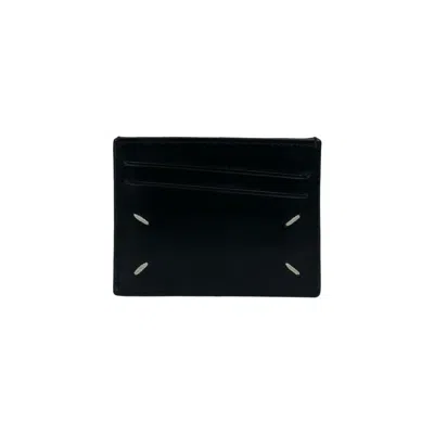 Pre-owned Maison Margiela Leather Card Case () In Black