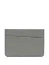 Maison Margiela Leather Card Holder In Gray