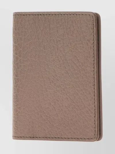 Maison Margiela Leather Card Holder Bi-fold Design In Brown