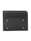 Maison Margiela Black Four Stitches Card Holder Men In Black