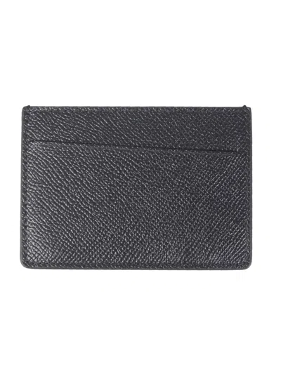 Maison Margiela Leather Card Holder In Blue