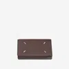 Maison Margiela Leather Card Holder In Brown