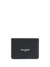 Maison Margiela Rectangular Leather Wallet With Embossed Logo In Black