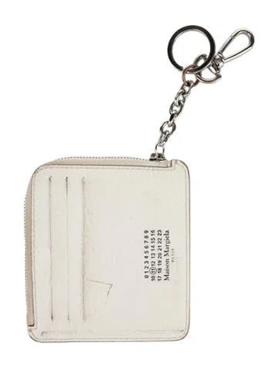 Pre-owned Maison Margiela Leather Card Holder In Neutrals