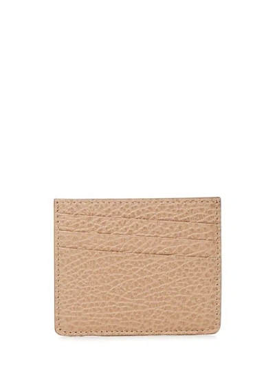 Maison Margiela Leather Card Holder In Neutrals