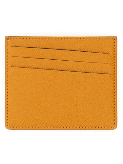 Maison Margiela Leather Card Holder Unisex In Neutral