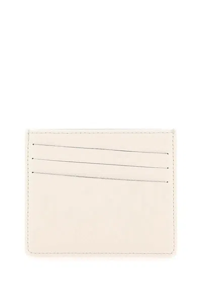 Maison Margiela Leather Cardholder In Bianco