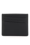 Maison Margiela Embossed Logo Card Holder Black In Black