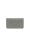 Maison Margiela Leather Cardholder In Gray