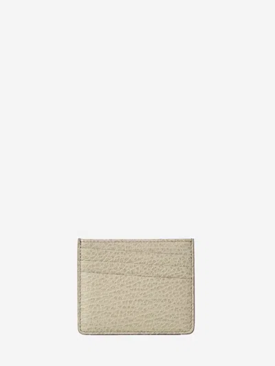 Maison Margiela Leather Cardholder In Grey