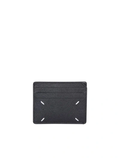 Maison Margiela Leather Cardholder In Grey