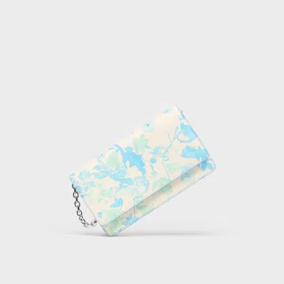 Maison Margiela Leather Chain Wallet Unisex Light Blue
