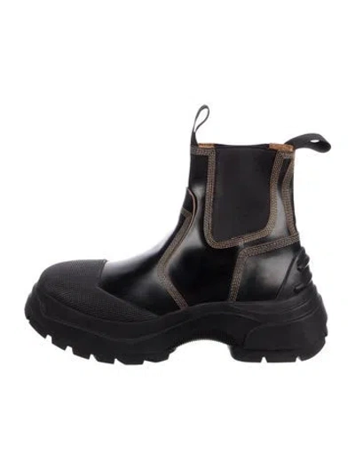 Pre-owned Maison Margiela Leather Chelsea Boots In Black