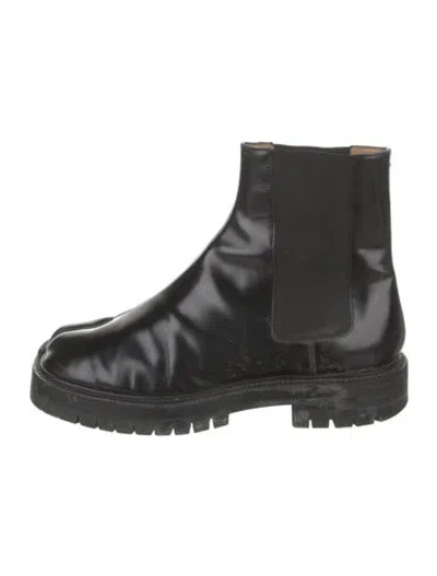 Pre-owned Maison Margiela Leather Chelsea Boots In Black