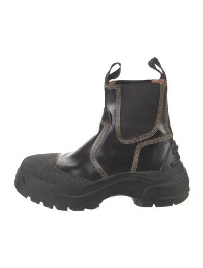 Pre-owned Maison Margiela Leather Chelsea Boots In Black