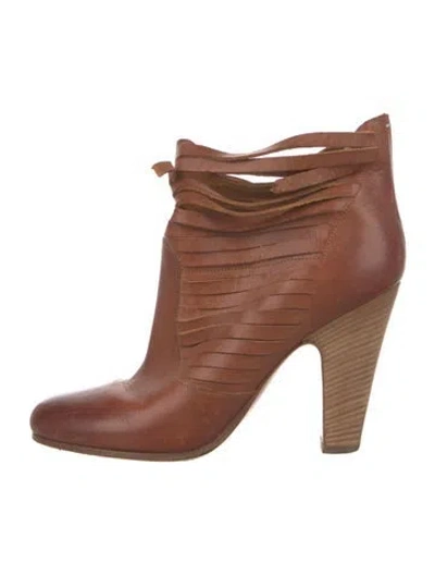 Pre-owned Maison Margiela Leather Chelsea Boots In Brown