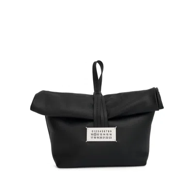 Maison Margiela Leather Clutch Bag In Black