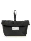 Maison Margiela Rectangular Leather Clutch Loop Handle In Black