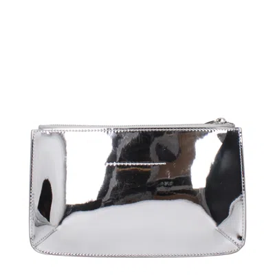 Maison Margiela Leather Clutch Women's Bag In Gray