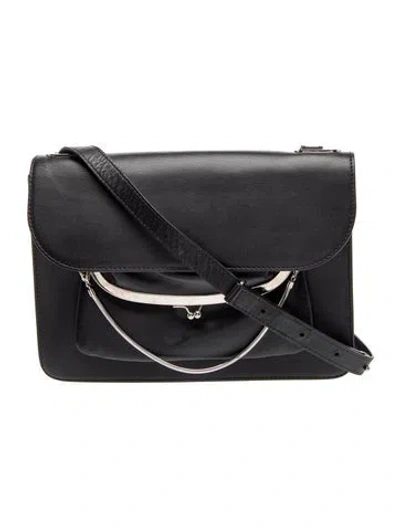 Pre-owned Maison Margiela Leather Coin Purse In Black