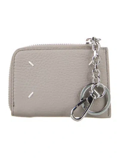 Pre-owned Maison Margiela Leather Compact Wallet In Neutral