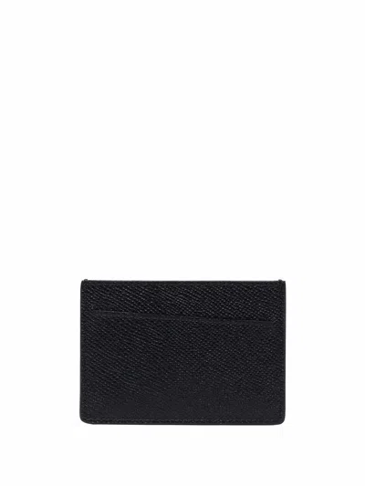 Maison Margiela Leather Credit Card Case In Black