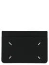 Maison Margiela Textured Leather Card Holder In Black