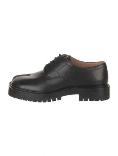 Pre-owned Maison Margiela Leather Derby Shoes In Black