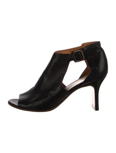 Pre-owned Maison Margiela Leather D'orsay Pumps In Black