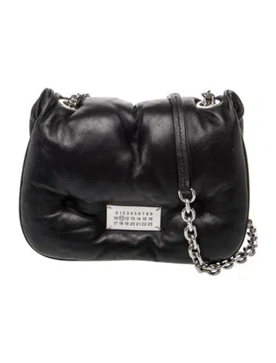 Pre-owned Maison Margiela Leather Evening Bag In Black
